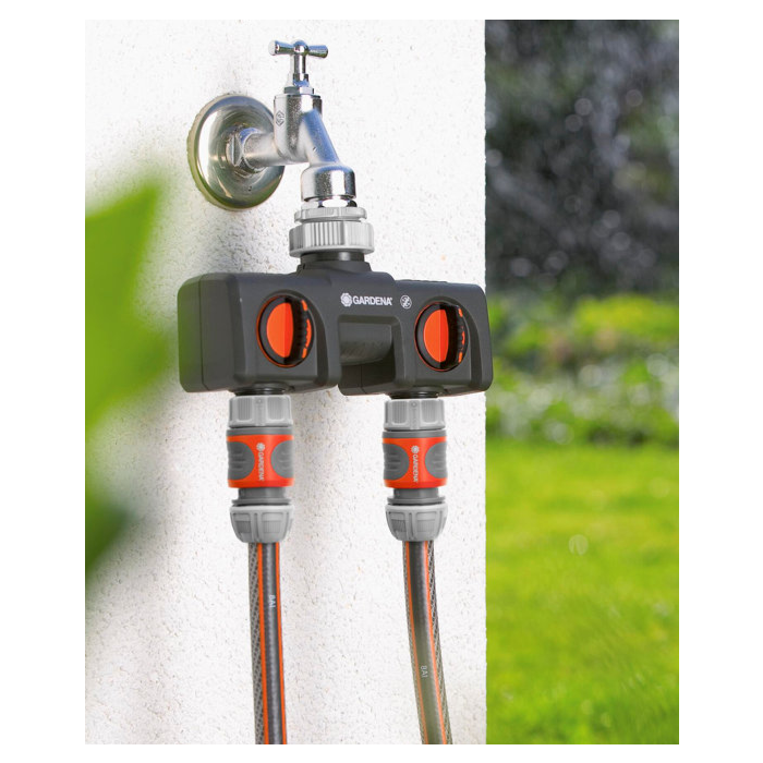 Programmeur à deux voies pour l'irrigation double logique Claber 8485