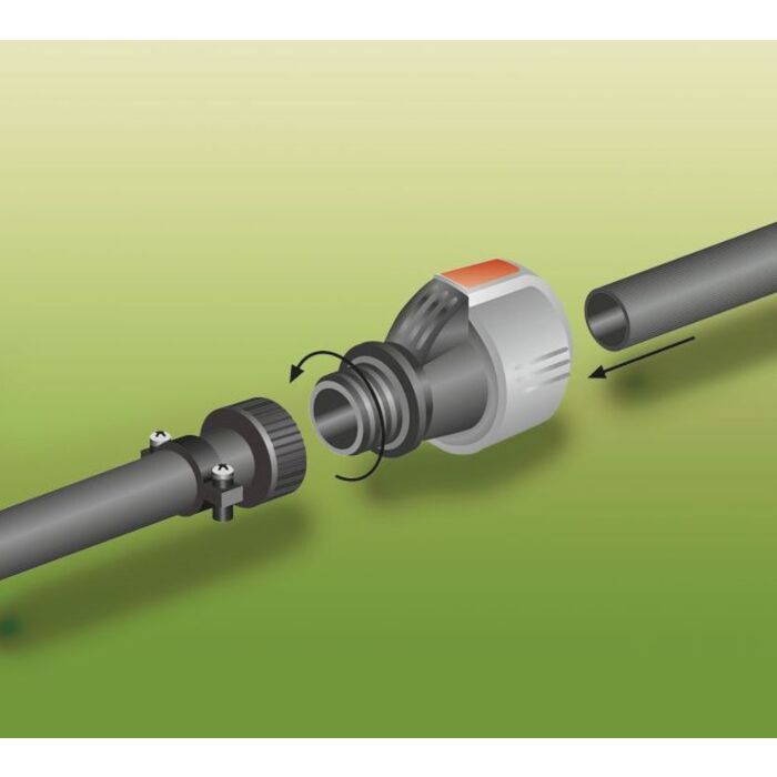 GARDENA L-stuk voor sprinklersysteem: verbinder voor verleggen van aanvoerbuis, 25 mm, Quick