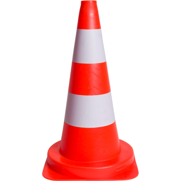 Kegel 50 cm oranje wit