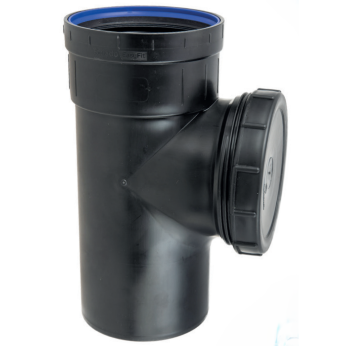 PP ontst.stuk met deksel zwart 110 mm 1 x manchet PP ontst.stuk met deksel zwart 110 mm 1 x manchet