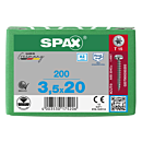 Spax spaanplaatschroeven T15 cilinderkop RVS A2 3.5 x 20 mm voldraad 200 stuks thumbnail