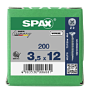 Spax spaanplaatschroeven PZ2 verzinkt 3.5 x 12 mm voldraad 200 stuks thumbnail