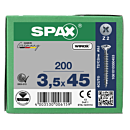 Spax spaanplaatschroeven PZ2 verzinkt 3.5 x 45 mm voldraad 200 stuks thumbnail