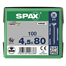 Spax spaanplaatschroeven PZ2 verzinkt 4.5 x 80 mm voldraad 100 stuks thumbnail