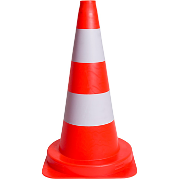 Konvox Kegel 50 cm oranje wit