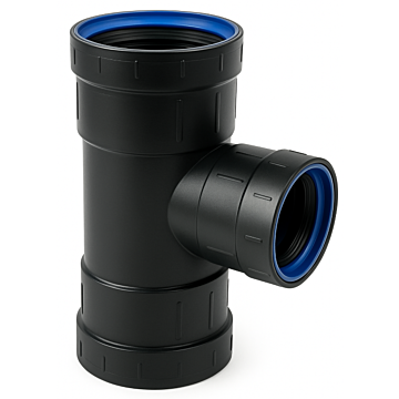 PP verloop T-stuk 90° 3 x manchet